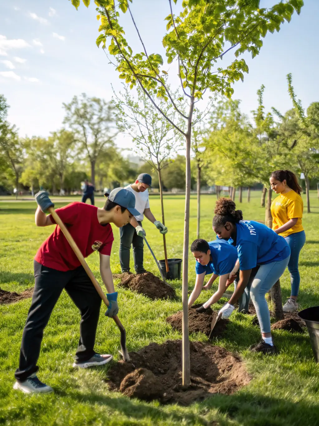 A picture of association members participating in a community event, showcasing their involvement in local conservation efforts and community engagement.